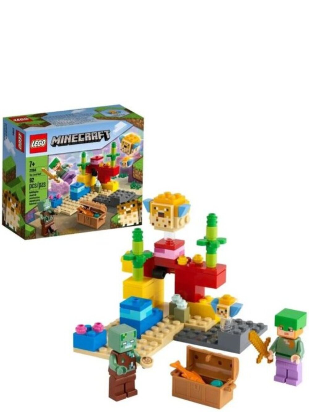 Lego  Minecraft The Coral Reef Toy Building Set 21164 New In Box
